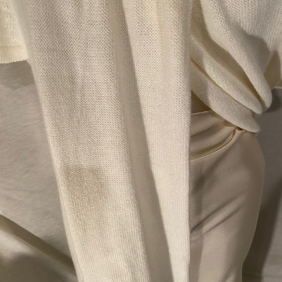 Extra Tone cream open front 3X Ladies Sweater - Picture 4 of 6